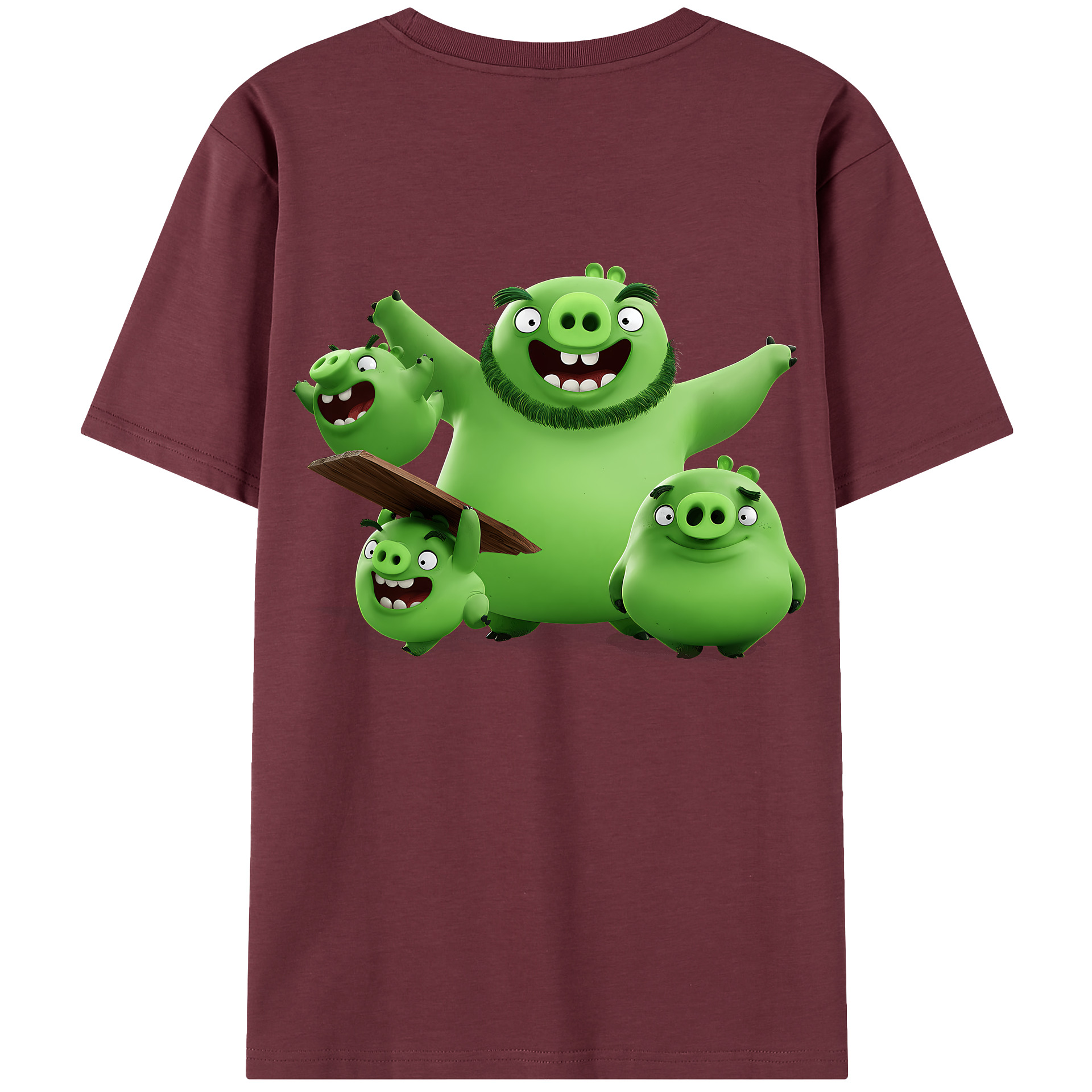 （画像用） Angry Birds アングリーバード 綿100％半袖Tシャツ（背面プリント）
